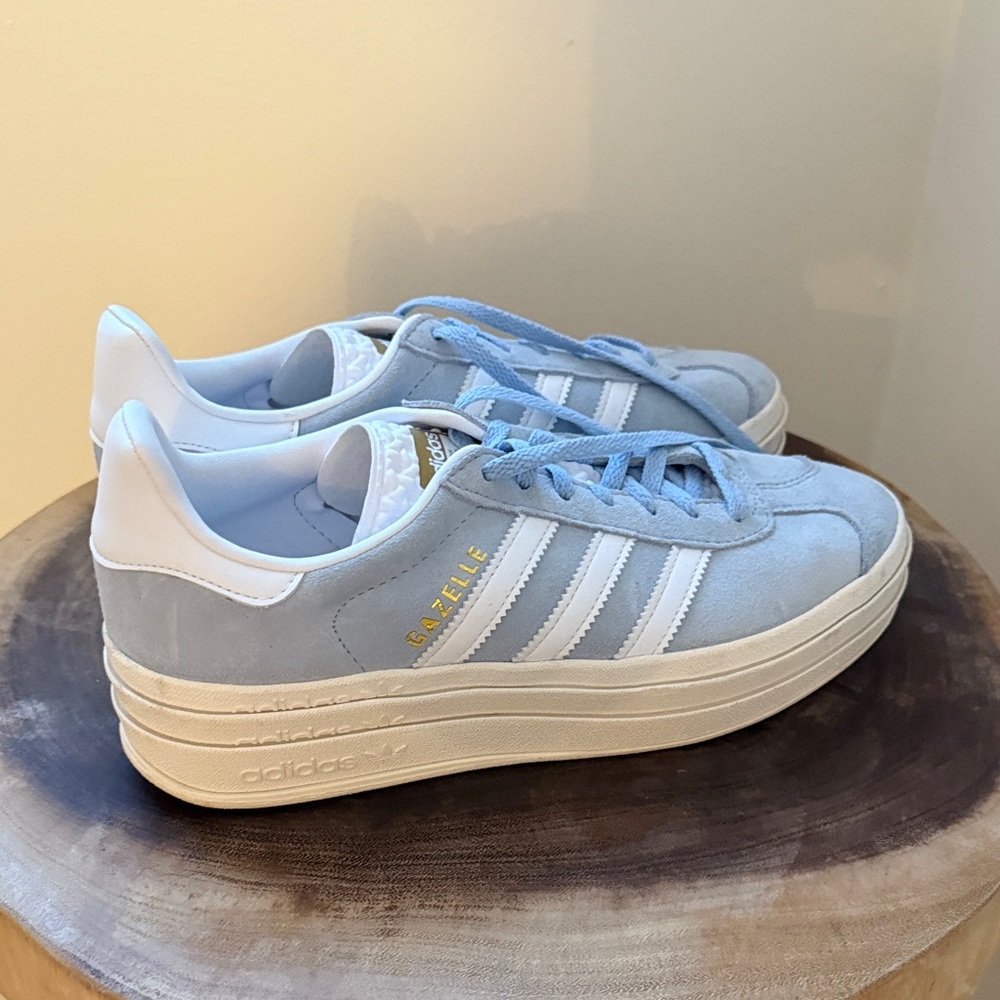 Baby Blue Adidas Gazelles - Picture 5 of 8